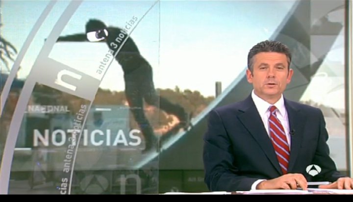 Antena 3 Tv Channel.Kilian Martin on news report.