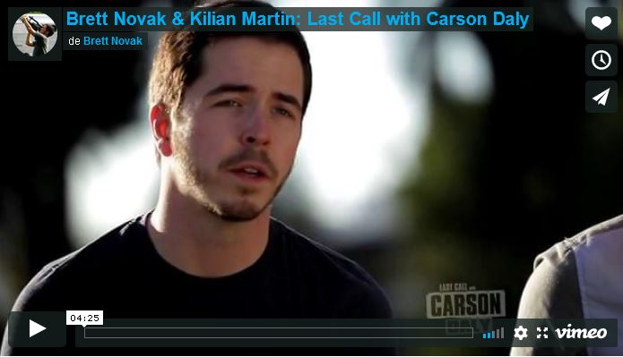 Kilian Martin «Last Call» on the Carson Daly TV Show.